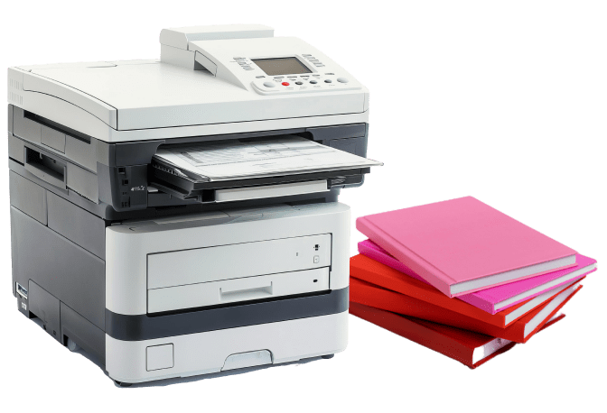 woman is printing legal documents